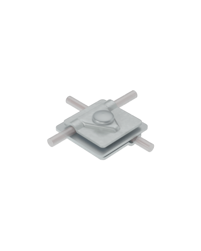 Универсальный соединитель для прутка Ø 5-10 мм с 3 пластинами 40х40 мм КМ-Профиль (3USM-D5-10) в Муроме Аксессуары для лотков Pintop.ru