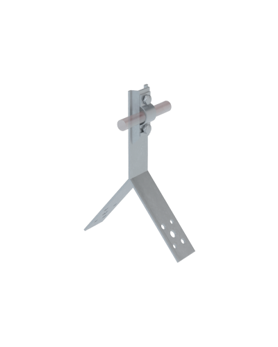 Коньковый держатель болтовой для прутка Ø 5-10 мм H80 мм КМ-Профиль (KDB-H80-D5-10) в Муроме Монтажные материалы Pintop.ru