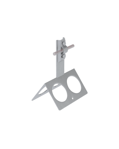 Коньковый держатель болтовой с широким основанием для прутка Ø 5-10 мм H100 мм INOX304 КМ-Профиль (BKDB-H100-D5-10 INOX304) в Муроме Монтажные материалы Pintop.ru