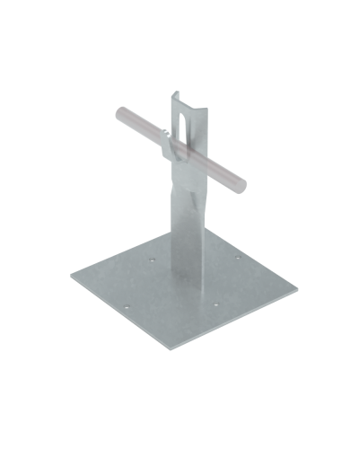 Приклееваемый держатель зажимной для прутка Ø 5-8 мм H90 мм INOX304 КМ-Профиль (PDZ-H90-D5-8 INOX304) в Муроме Монтажные материалы Pintop.ru