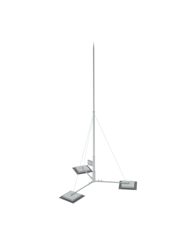 Вольностоящая молниеприемная мачта составная H6,1 м неразборное основание HD КМ-Профиль (TVMR-H6.1 HD) в Муроме Монтажные материалы Pintop.ru