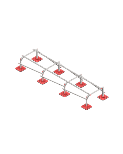 Опорная конструкция для установки оборудования TECHNORAPTOR FOOT 1000х4000 КМ-профиль (KM-TR-F-SSEI-1000-4000) в Муроме Системы видеонаблюдения Pintop.ru