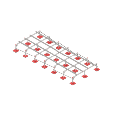 Опорная конструкция для установки оборудования TECHNORAPTOR FOOT 2500х6000 HD КМ-профиль (KM-TR-F-SSEI-2500-6000 HD)