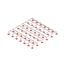 Опорная конструкция для установки оборудования TECHNORAPTOR FOOT 6000х6000 КМ-профиль (KM-TR-F-SSEI-6000-6000)