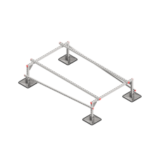 Опорная конструкция для установки оборудования TECHNORAPTOR STEELFOOT 1200х2000 тип 1 HD КМ-профиль (KM-TR-STF-SSEI-1200-2000-1 HD)