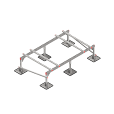Опорная конструкция для установки оборудования TECHNORAPTOR STEELFOOT 2000х1200 HD КМ-профиль (KM-TR-STF-SSEI-2000-1200 HD)