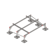 Опорная конструкция для установки оборудования TECHNORAPTOR STEELFOOT 2000х1500 тип 1 КМ-профиль (KM-TR-STF-SSEI-2000-1500-1)
