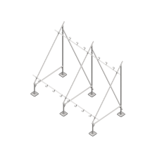 Опорная конструкция для установки нескольких солнечных панелей/коллекторов TECHNORAPTOR STEELFOOT HD КМ-профиль (KM-TR-STF-SSfMMPI-C HD)