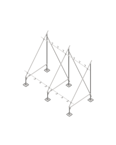Опорная конструкция для установки нескольких солнечных панелей/коллекторов TECHNORAPTOR STEELFOOT HD КМ-профиль (KM-TR-STF-SSfMMPI-C HD) в Муроме Системы видеонаблюдения Pintop.ru