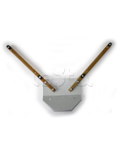 Узел с двумя стеклопластиковыми консолями для крепления двух блоковна плоскость заграждения, стены зданияили на другие электропроводные предметы Омега-микродизайн УКБ-22 в Муроме Кронштейны и планки для извещателей Pintop.ru