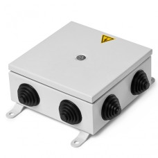 Коробка монтажная огнестойкая металлическая герметичная КМОМГ (12к х 10мм) 200х200х60 IP 66 (6 вводов) ПожТехКабель (076-553)