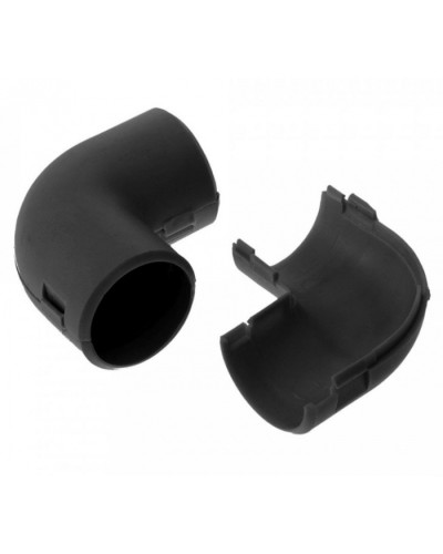 Соединитель угловой разборный черный д20 (5шт/550шт уп/кор) Промрукав (PR13.0174) в Муроме Повороты, муфты, тройники Pintop.ru