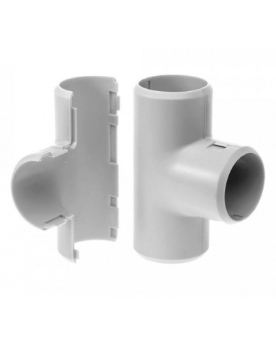 Тройник разборный д25 безгалогенный (HF) атмосферостойкий серый (30шт/300шт уп/кор) Промрукав (PR13.0366) в Муроме Повороты, муфты, тройники Pintop.ru