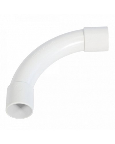 Соединитель угловой белый d20 мм (5шт/300шт уп/кор) Промрукав (PR13.0464) в Муроме Повороты, муфты, тройники Pintop.ru
