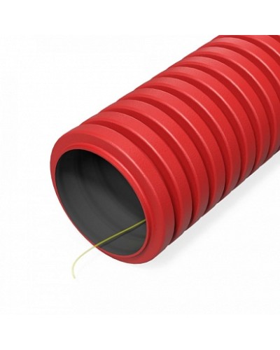 Труба гофрированная двустенная ПНД гибкая тип 450 (SN29) с/з красная d40 мм (150м/уп) Промрукав (PR15.0269) в Муроме Труба гофрированная Pintop.ru