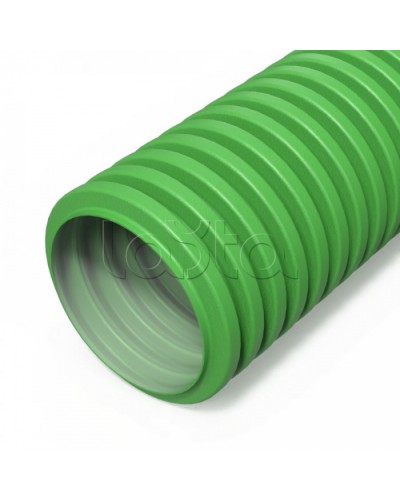 Труба гофрированная двустенная ПНД гибкая вентиляционная зеленая (RAL 6029) d90 мм (50м/уп) Промрукав (PR15.0298) в Муроме Труба гофрированная Pintop.ru