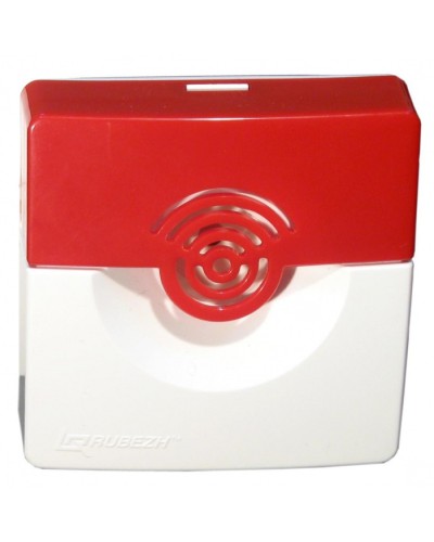 Оповещатель звуковой ОПОП 2-35 12В (корпус бело/красный) в Муроме Оповещатели Pintop.ru