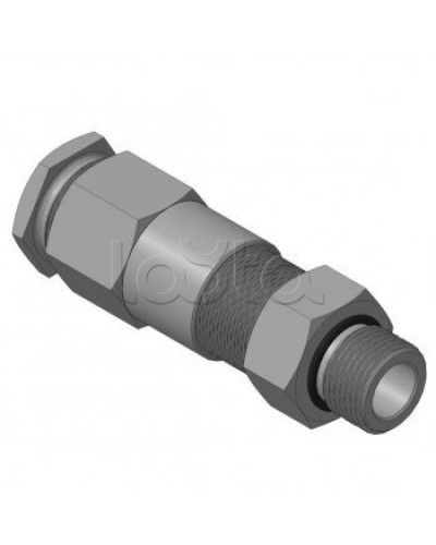 Кабельный ввод для бронированного кабеля с двойным уплотнением резьбой G1/2, внешним диаметром кабеля D=14-18 мм и проходным диаметром кабеля d=8-12 мм Спектрон КВБ-18/12-2У-М-G1/2 в Муроме Аксессуары для кабель-канала Pintop.ru