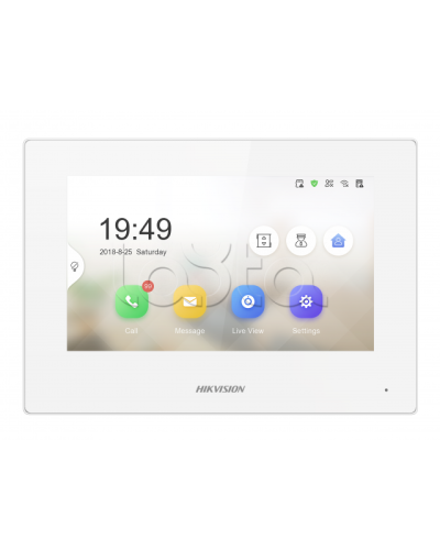 IP видеодомофон сенсорный Hikvision DS-KH6320-LE1/White(B) в Муроме Абонентские IP устройства Pintop.ru