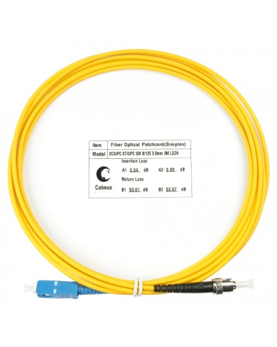 Шнур оптический simplex SC-ST 9/125 sm 3м LSZH Cabeus FOP(s)-9-SC-ST-3m в Муроме Патч-корды оптические Pintop.ru