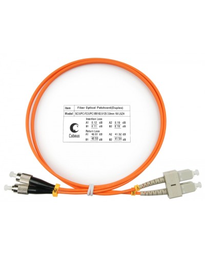 Шнур оптический duplex SC-FC 62,5/125 mm 1м LSZH Cabeus FOP-62-SC-FC-1m в Муроме Патч-корды оптические Pintop.ru