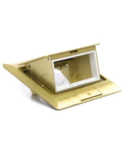 Люк в пол на 2 модуля (45х45мм), латунь Экопласт 70020 в Муроме Системы лючков и колонн Pintop.ru