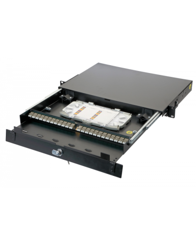 Оптическая панель серии 47D-24, 19 1U 16 дуплекс LC адаптеров, OM2 Eurolan (47D-24-20-2L-16-11BL) в Муроме Кросс оптический Pintop.ru