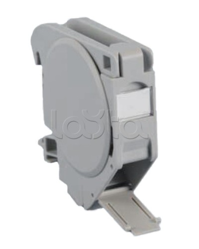 Крепление на DIN-рейку для модулей Keystone Jack c крышками Hyperline FP-IE-DIN-KJ-1A-GY в Муроме Коммутационные изделия Pintop.ru