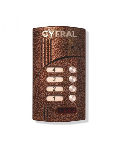 Блок вызова видеодомофона на 4 абонента Цифрал M-4.2/VС в Муроме Вызывные аудиопанели малоабонентные Pintop.ru