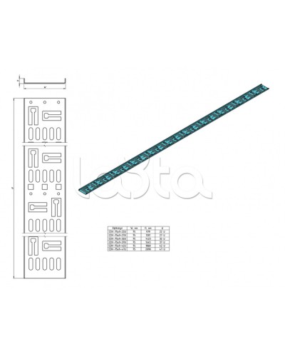 Организатор-лоток Hyperline CDV-M-75x9-42U-RAL9005 в Муроме Кабельные органайзеры Pintop.ru