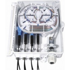 Бокс оптический настенный, 8 портов (SC, duplex LC), без пигтейлов и проходных адаптеров Hyperline FO-WBI-8A-GY