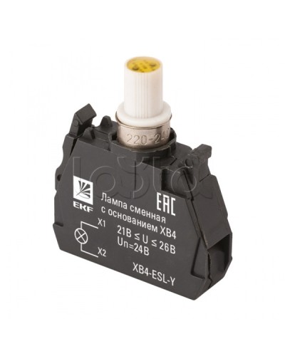 Лампа сменная c основанием XB4 желтая 24В EKF PROxima (XB4-ESL-Y) в Муроме Источники света(Лампы) Pintop.ru