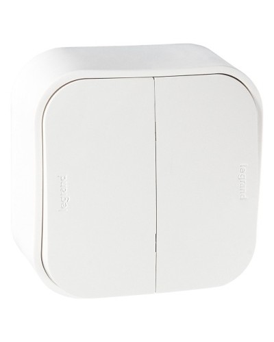 Выключатель двухклавишный Quteo Legrand (782202) в Муроме Аксессуары для кабель-канала Pintop.ru