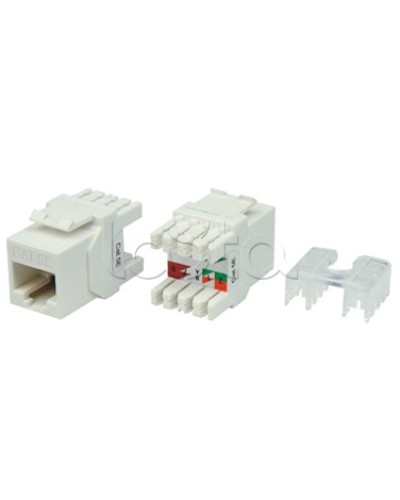 Вставка Keystone Jack RJ-45(8P8C) Hyperline KJ8-8P8C-C5e-180-WH в Муроме Модули Keystone Pintop.ru