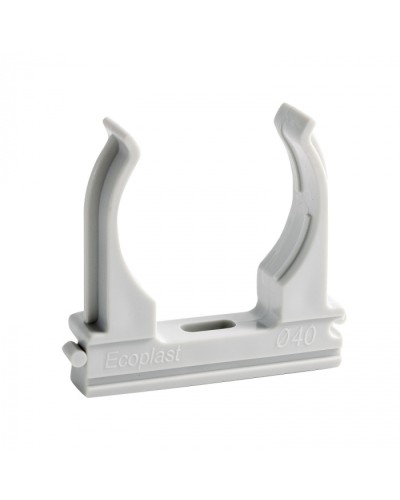 CF40G Держатель (клипса), без галогена, для труб D40мм (10шт) Экопласт (41740-10HF) в Муроме Держатели, клипсы, скобы Pintop.ru