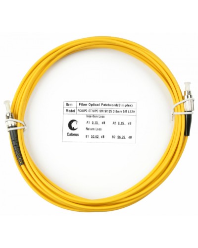 Шнур оптический simplex FC-ST 9/125 sm 15м LSZH Cabeus FOP(s)-9-FC-ST-15m в Муроме Патч-корды оптические Pintop.ru