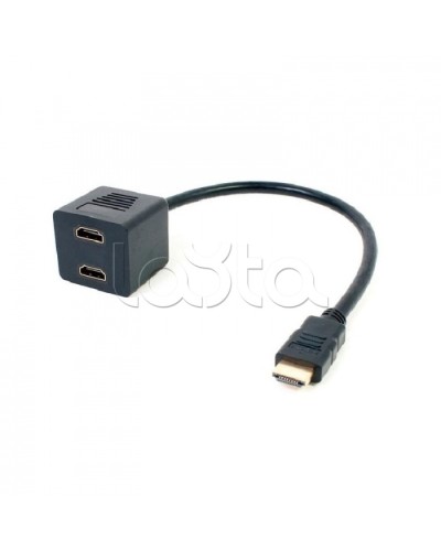 Переходник штекер HDMI - 2 гнезда HDMI (провод) GOLD (10шт/уп) REXANT 17-6832 в Муроме Проходные адаптеры Pintop.ru
