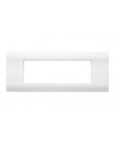 Рамка французский стандарт 6 модулей 45 × 22,5 мм, белый Eurolan (16M-00-06WT) в Муроме Комбинированные настенные розетки Pintop.ru