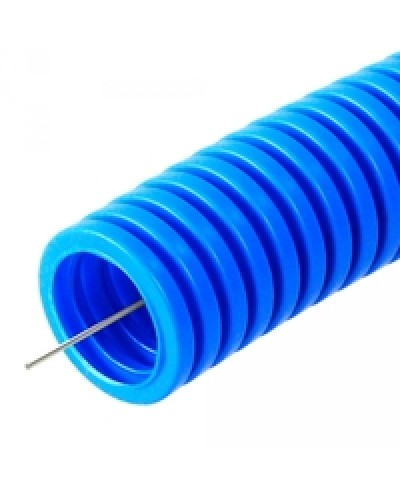 Труба гофрированная ПП тяжёлая 750 Н безгалогенная (HF) синяя с/з д20 (100м/4800м уп/пал) Промрукав (PR02.0056) в Муроме Труба гофрированная Pintop.ru