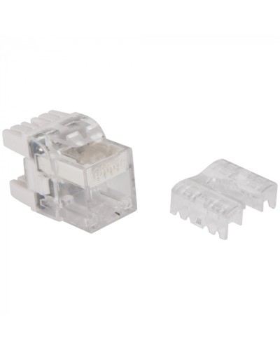 Модуль Keystone, RJ45, кат.5E, UTP, 180 градусов, с индикатором, белый LANMASTER LAN-OKi45U5E/180 в Муроме Коннекторы Pintop.ru