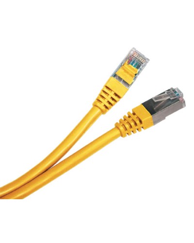 Патч-корд экранированный Hyperline PC-LPM-STP-RJ45-RJ45-C5e-0.5M-LSZH-YL в Муроме Патчкорды (медные) Pintop.ru