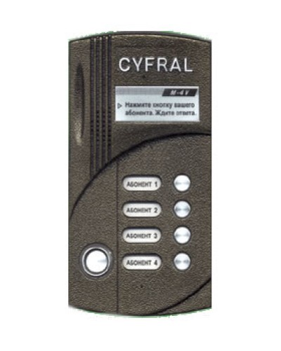 Блок вызова видеодомофона на 4 абонентов Цифрал M-4M/TVС в Муроме Блоки вызова многоабонентные Pintop.ru