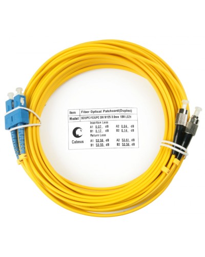 Шнур оптический duplex SC-FC 9/125 sm 10м LSZH Cabeus FOP(d)-9-SC-FC-10m в Муроме Патч-корды оптические Pintop.ru