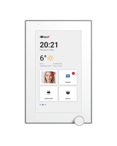 IP-видеодомофон BAS-IP AZ-07L WHITE в Муроме Абонентские IP устройства Pintop.ru