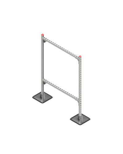 Опорная конструкция для горизонтальных прямоугольных воздуховодов и металлических лотков кабеленесущих систем TECHNORAPTOR STEELFOOT 1000х1500 КМ-профиль (KM-TR-STF-SSHRAD-1000-1500) в Муроме Системы видеонаблюдения Pintop.ru