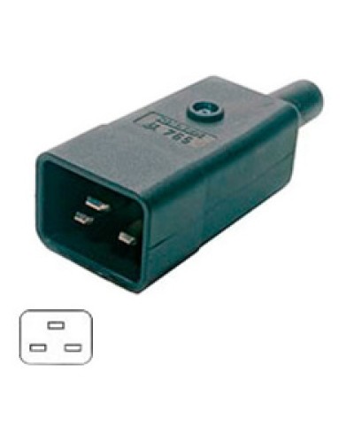 Разъем IEC 60320 C20 220В 16A на кабель Hyperline CON-IEC320C20 в Муроме Коммутационные изделия Pintop.ru