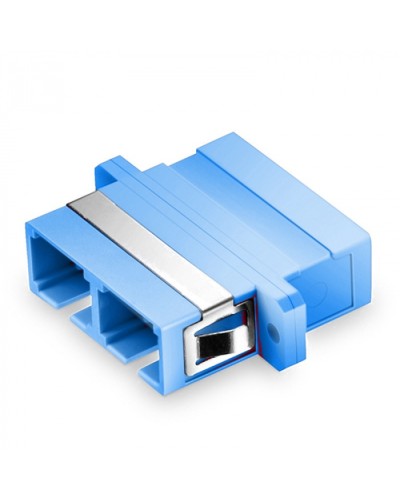 Оптический адаптер OS2, дуплекс SC, с фланцами, синий Eurolan (36A-S2-2S-02BU) в Муроме Проходные адаптеры и розетки оптические Pintop.ru