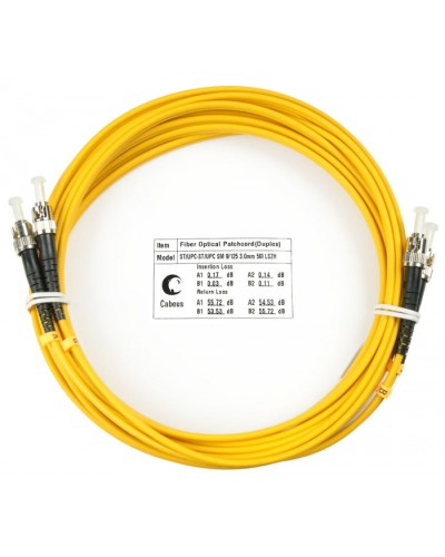 Шнур оптический duplex ST-ST 9/125 sm 10м LSZH Cabeus FOP(d)-9-ST-ST-10m в Муроме Патч-корды оптические Pintop.ru