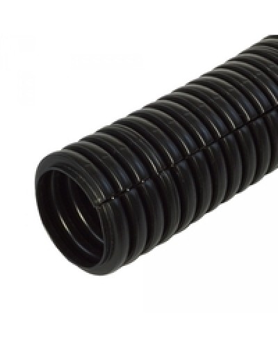 Труба гофрированная ПП лёгкая 350 Н безгалогенная (HF) разрезная черная д20 (100м/4800м уп/пал) Промрукав PR02.0064 в Муроме Труба гофрированная Pintop.ru