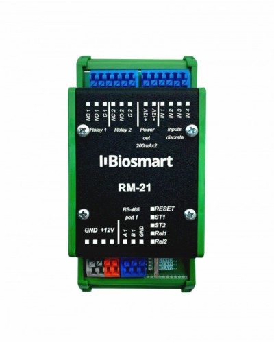 Релейный модуль BioSmart RM-21 OSDP в Муроме Контроллеры СКУД BioSmart Pintop.ru